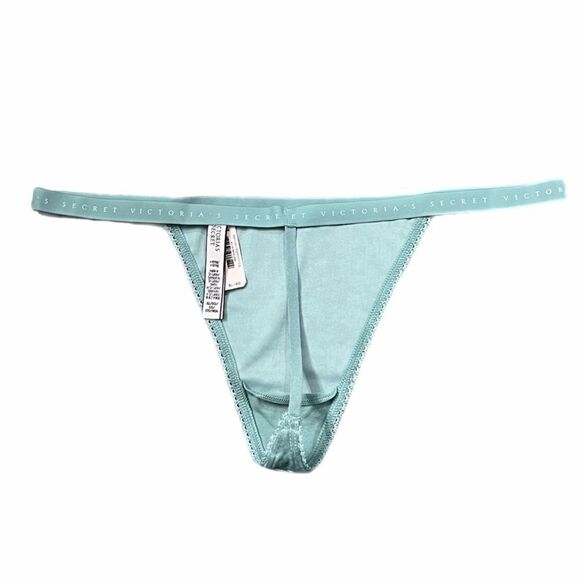 Victoria’s Secret Sexy Crushed Velvet V String panty Green Xlarge - Picture 2 of 3